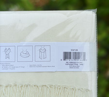 Naturally Knotty Color: Ivory Merino Wool Shawl Scarf Wrap