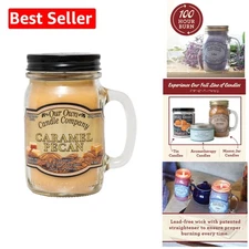 Luxury Caramel Pecan Scented Candle - 100 Hour Burn - Gift-Ready Mason Jar