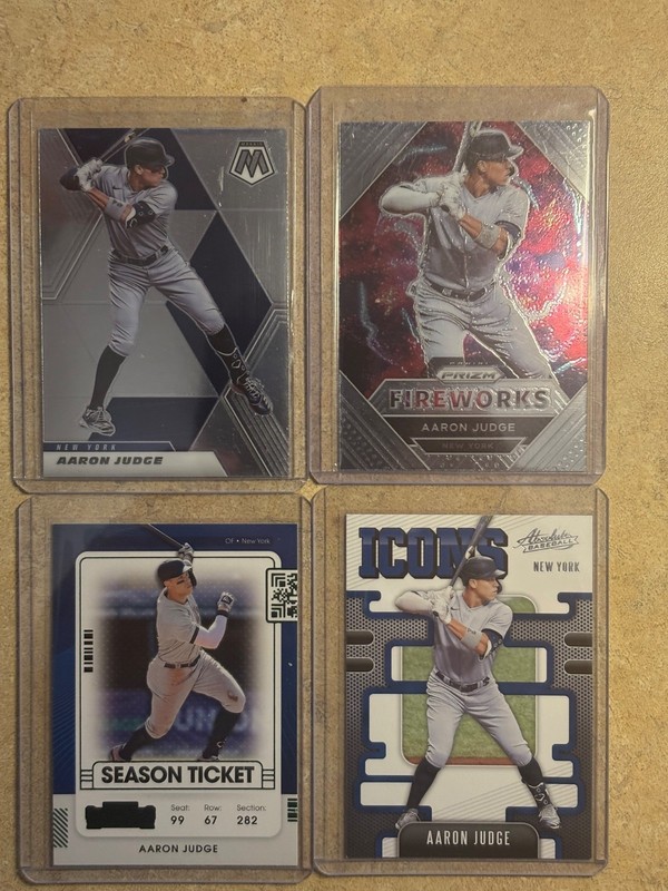 Aaron Judge Panini 4 Card Lot NY Yankees