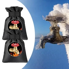 2Pack Outdoor Faucet Covers for Winter, 8.2" H x 6.6" W Black