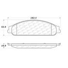 Disc Brake Pad-C-TEK Ceramic Brake Pads Front Centric 103.10700