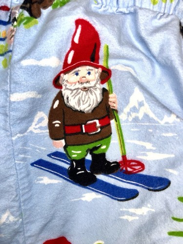 Nick & Nora Flannel Traveling Gnomes Pajama Pants Women's 3L - Picture 8 of 8