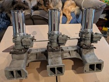 Vintage Pontiac Ohc 6 Cyl Man A Fre 3x2 Intake Wcarbs Firebird Lemans Tempest