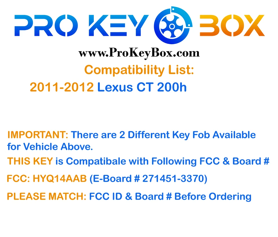 Новый сменный прокси дистанционный брелок и программатор для 2011-2012 Lexus CT 200h - Изображение 3 из 4