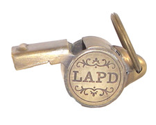 Brass Working LAPD Whistle 