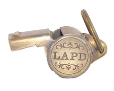 Brass Working LAPD Whistle 