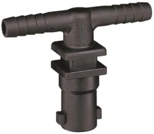 QJ363C-750-2-NYB TeeJet 3 Outlet Nozzle Body Double Hose Shank 3/8" Barb