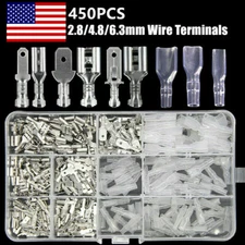 450pcs Assortment Male Female Spade Terminal Electrical Wire Crimp Connector Kit