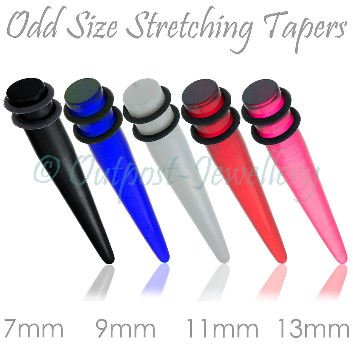 Odd Size 7mm 9mm 11mm 13mm Stretcher Taper Gauge Expander Plug Ear Stretching