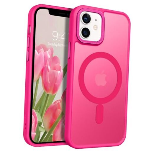 for Magnetic iPhone 12 Mini Case, Phone Case iPhone 12 Mini Hot Pink