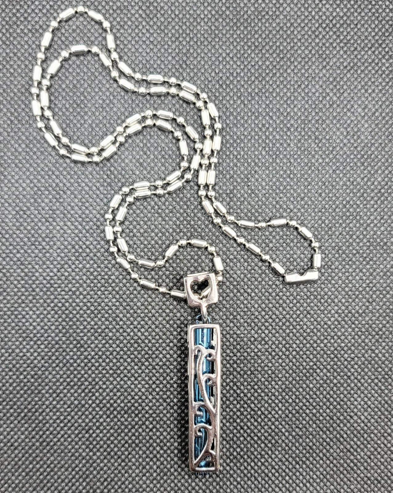 Boho Scrollwork Encasing  A Blue Bar Stainless St… - image 2