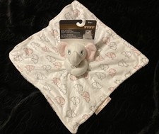 NWT NUNU Lovey Blanket Pink/White Elephant Gift Cozy