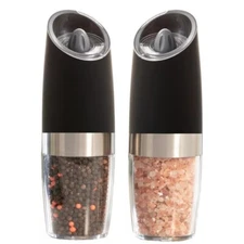 Gravity Electric Pepper and Salt Grinder Set One-Handed Automatic Operation