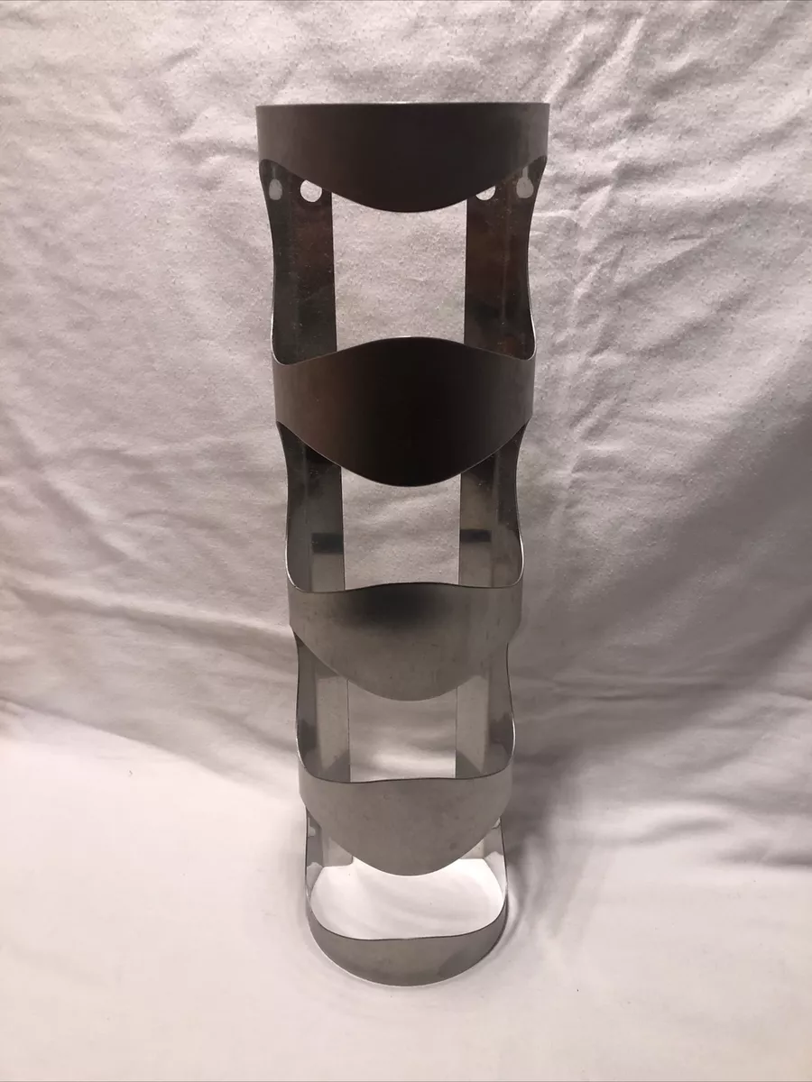 Ikea Wine Rack 4 Bottle Holder Silver Metal Wall Mounted