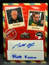 2024 Leaf Metal RED FLOOD GOLD Prismatic MATT OGLE/MATT RUSSO Bowling AUTO 1/1
