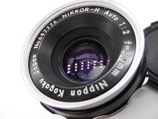 Nikon Nikkor-H Pre-Ai 50mm f/2 Prime Lens, with Caps  Nikon F Mount Kogaku japan