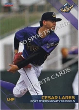 2024 Fort Myers Mighty Mussels Cesar Lares RC Rookie Twins VZ Minor Baseball