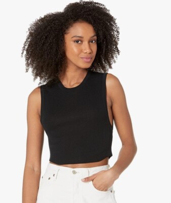 ZARA Blusa De Mujer Sin Mangas Negra Crop Tank Top Racerback Chaleco  Deportivo