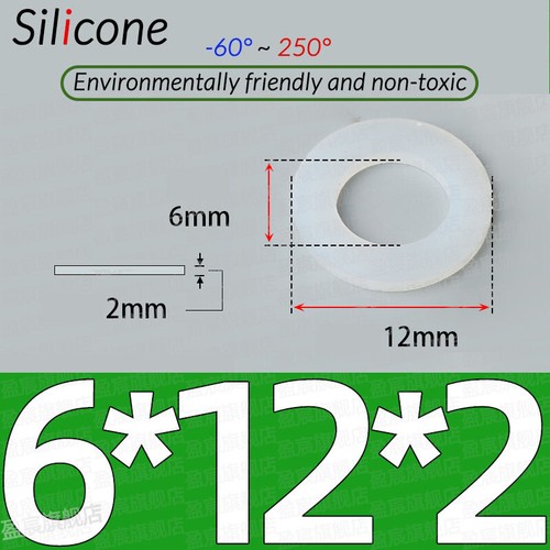 JUNTAS DE SELLO ARANDELA DE GOMA ANILLO PLANO DE ALTA TEMPERATURA SILICONA BLANCA DE 2 MM DE ESPESOR - Imagen 42 de 115