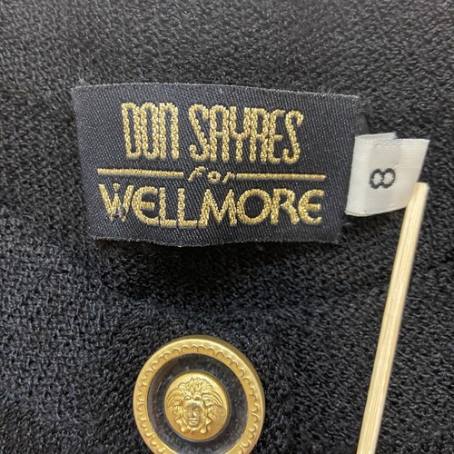 Cárdigan Vintage Don Sayres Negro Mezcla Lana Mujer Talla 8 Botones Dorados Años 90 EE. UU. - Imagen 3 de 11