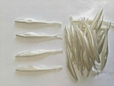 4'' JERK MINNOW( FLUKES)-PEARL-SOFT PLASTIC-BASS-WALLEYE-FISHING-USA-CHOOSE SIZE