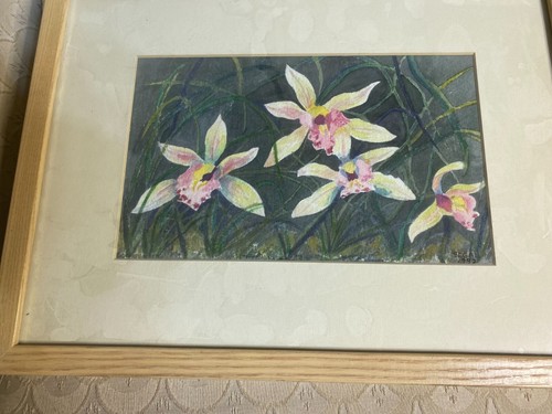 Thelma Segal "Floral Scene" Watercolor Painting - Signed And Framed - 第 6/14 張圖片