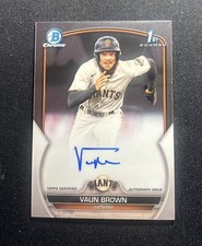 2023 Bowman Chrome Prospect Auto Refractor 196/499 Vaun Brown #CPA-VB Auto