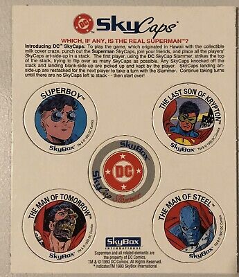 POGS The RETURN OF Superman Premiere Issue Collectable SkyCaps 1993