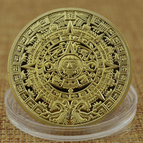 Moneda Conmemorativa Medalla de Oro Coleccionable 100 PIEZAS Calendario Profecía Maya de México - Imagen 12 de 12