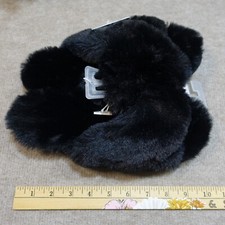 Lauren Conrad Faux Fur Slide Slippers Size Large 8-9 Black