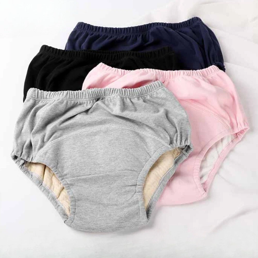 2Pack Adult Incontinence Reusable Cloth Diaper Pants Large waterproof Leak-Proof