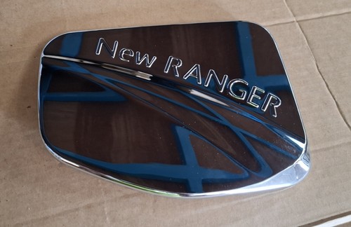 CHROME PLASTIC PETROL FUEL FLAP COVER SUIT FORD RANGER 2012 SERIES - Picture 2 of 4