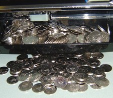 500 $1 DOLLAR SIZE STAINLESS SLOT MACHINE TOKENS - NEWLY MINTED  - HIGH QUALITY