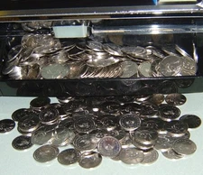 500 $1 DOLLAR SIZE STAINLESS SLOT MACHINE TOKENS - NEWLY MINTED  - HIGH QUALITY