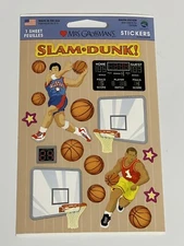 1 Mrs Grossmans Boys Men's Basketball Stickers Ball Sports Dunk Team Cardstock