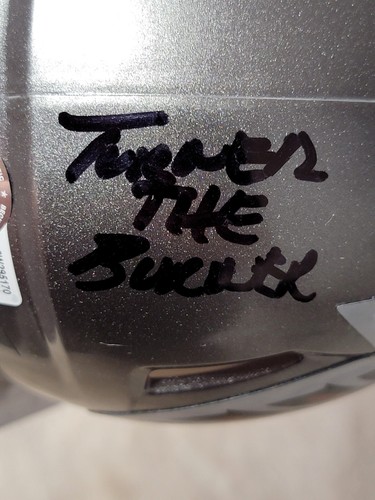 Atlanta Falcons Michael Turner Signed Flash Mini Helmet W/Inscription Beckett - Picture 2 of 6