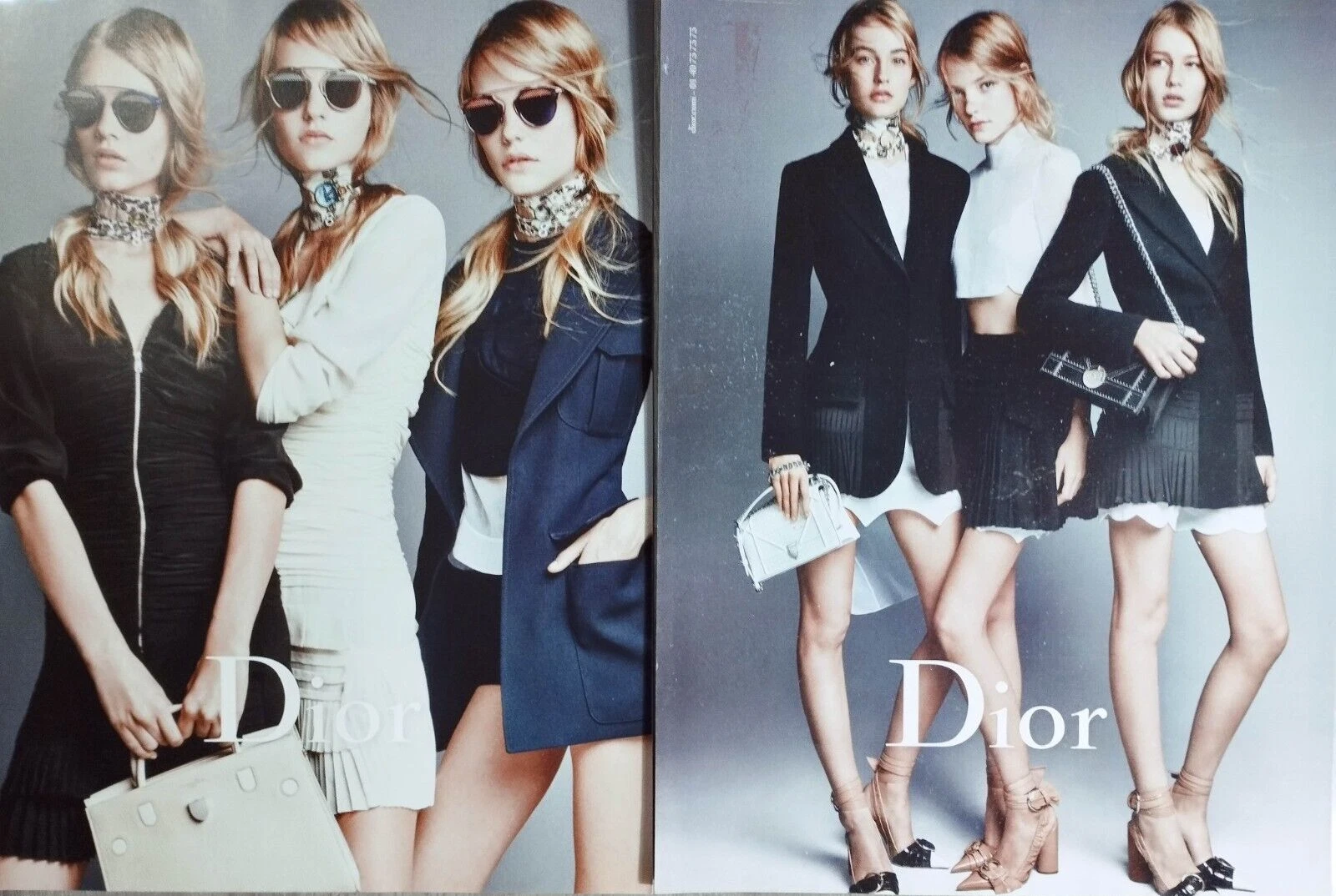 Dior SAC Femme Créateur Mode Sac à Main Sac à Main Imprimé Publicité / BLANC