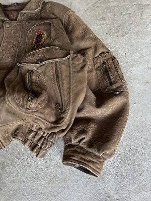 Vintage Streetwear RARE Japanese Aviator Leather Bomber Vintage Streetwear RARE Japanese Aviator Leather Bomber