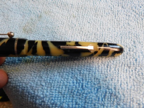 Vintage Tortoise Shell Fountain Pen w/Durium #4 Nib - Untested - Picture 7 of 8