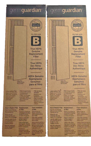 Germ Guardian 2 Pack True HEPA Air Purifier Filter Size B FLT4825 GENUINE