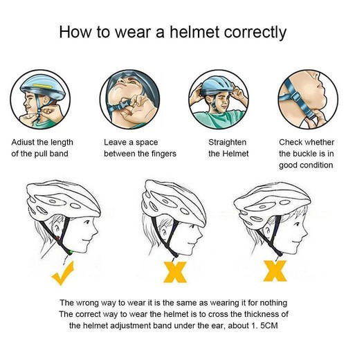 Casco di Sicurezza Protettivo Bici Ciclismo Bicicletta Sport Adulto Regolabile - Foto 7 di 13