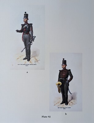 MILITARY BRITISH ARMY INFANTRY UNIFORM PRINT 60th KING'S ROYAL RIFLE ...