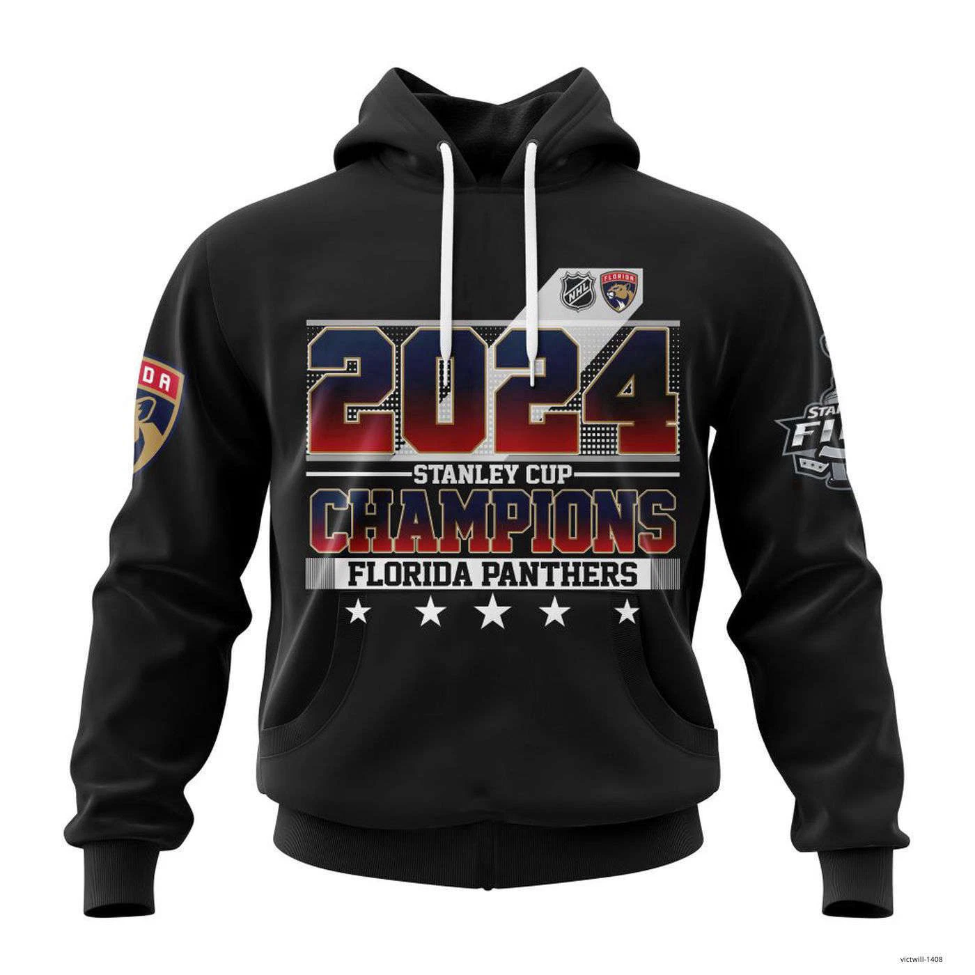Florida Panthers 2024 Black Kits 3D Hoodie
