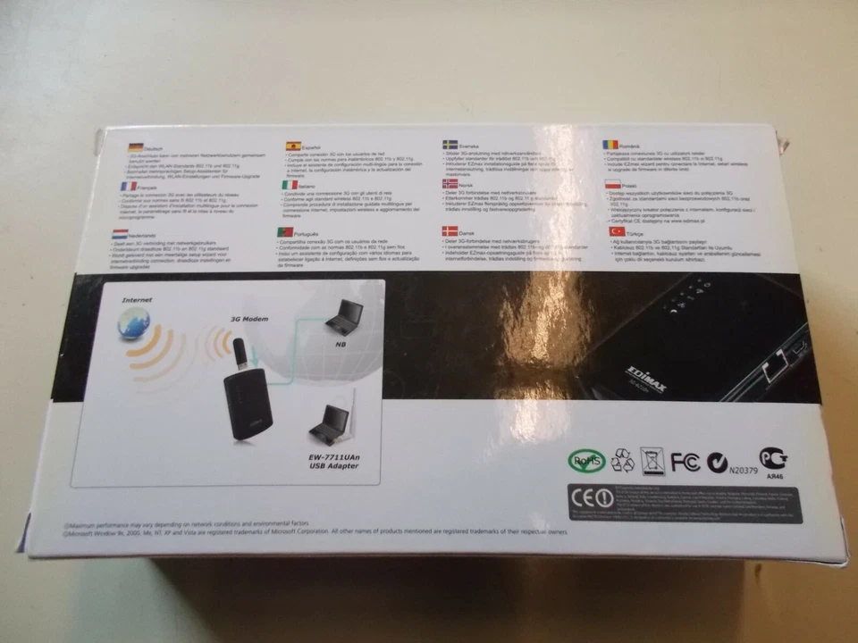 Edimax 3G-6210n WLAN - Router (10/100Base-T(X), neu, OVP, #K- 235-3 - Bild 3 von 3