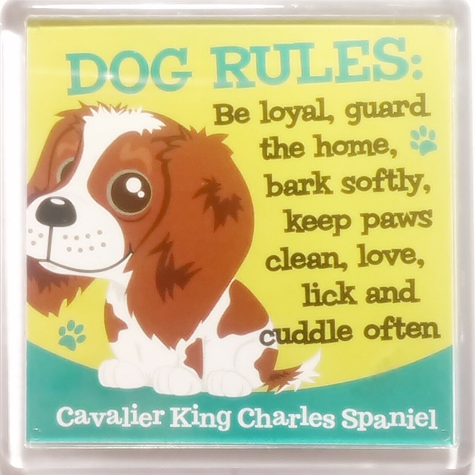 Wags & Whiskers Dog Magnet ""Cavalier King Charles Spaniel"" by Paper Island