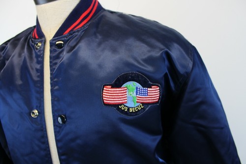 "JUS BECUZ" Vintage Satin Jacke Herren Small Made in California Selten  - Bild 4 von 9