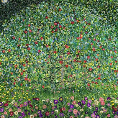 Apple tree Gustav Klimt Hand Painted Oil Painting on Canvas Wall Art Home Decor 