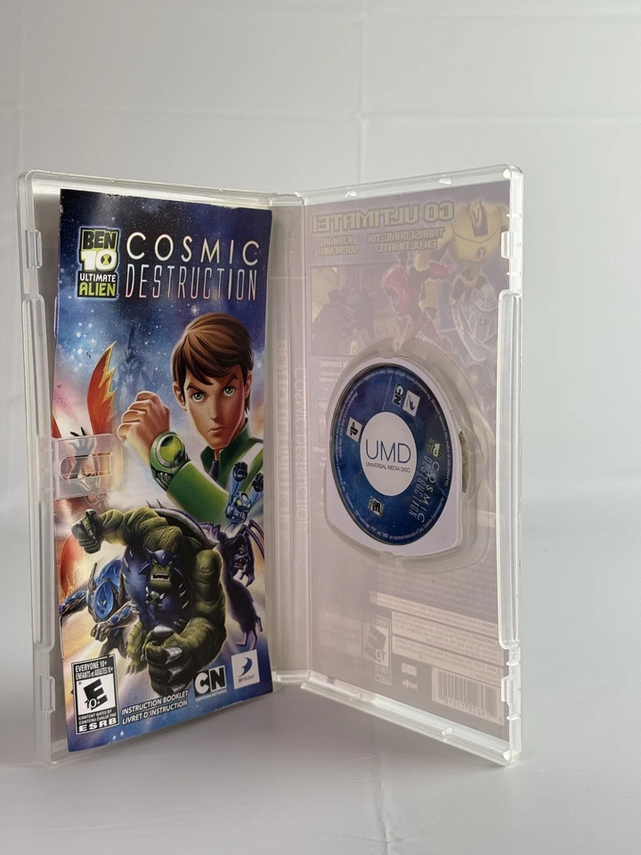 Ben 10: Ultimate Alien Cosmic Destruction (Sony PSP, 2010) Manual completo y UMD Foto 3 de 4