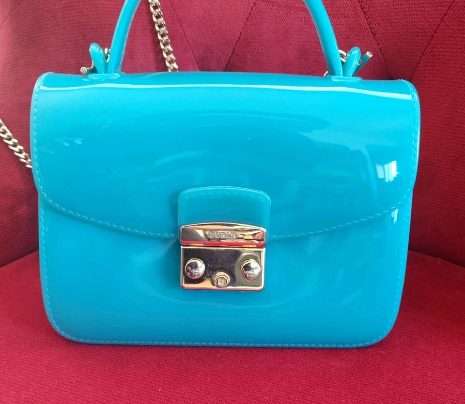 Bandolera Pretty Furla Verde Goma Mini Candy Bon Bon Verde Esmeralda Foto 2 de 4