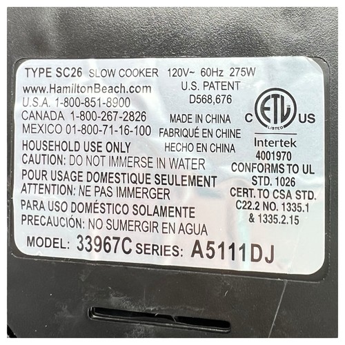 Hamilton Beach Digital Slow Cooker 6 Quart Programmable Crock Pot Kitchen 33967C - Picture 7 of 14